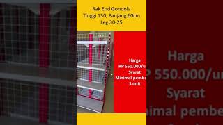 Rak Minimarket Baru Harga Murah bahkan sama dengan Harga Rak Bekas / Rak seken. Kontak 08112652078