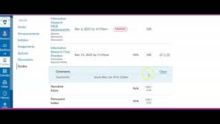 Find Grade Feedback on Canvas (comments and rubric)