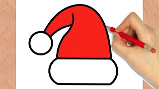 How to Draw a Christmas Hat