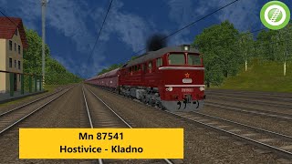 Open Rails | Trať 120 | Mn 87541 | Hostivice - Kladno