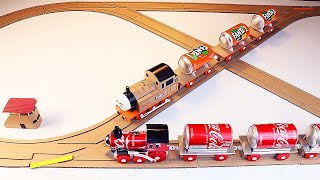 How do brio trains change the tracks, BRIO Track Building, Railway Switch, Coca Train Vs Fanta Train