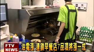 撐不住 連鎖早餐.牛肉麵喊漲－民視新聞