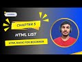 HTML Tutorial for Beginners | Ordered List | Unordered List | Description List Chapter - 5