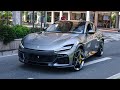 Supercars in Monaco 2023 [ 41 ] (NEW Ferrari Purosangue, Koenigsegg Regera, Brabus G700, RS6-R ABT,.