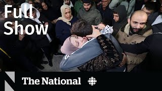 CBC News: The National | Israel-Hamas truce, Winnipeg shooting, Christmas tree shortage