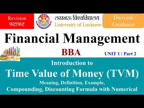 2| Financial management, introduction to the time value of money, composition, discounting method, tvm