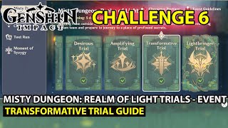 Genshin Impact - How To Complete - Misty Dungeon Realm Of Light Trials -(Transformative Trial) Guide