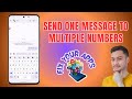 How to Send One Message to Multiple Numbers - Full Tutorial