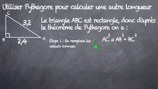 Pythagore : Calculer une autre longueur