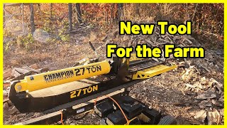 Champion 27 Ton Log Splitter - A New Tool for the Farm