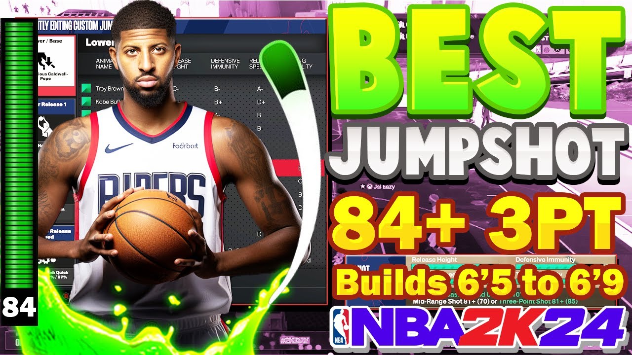 BEST FASTEST JUMPSHOT FOR PLAYERS 6'5 TO 6'9 WITH 85+ 3PT IN NBA 2K24 ...