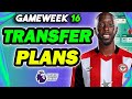 MY FPL GAMEWEEK 16 TRANSFER PLANS | 2 FREE TRANSFERS! | Fantasy Premier League 2024/25