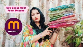 Soft Silk Saree Haul From Meesho in Affordable Price #meesho #mustwatch @shoppingmania21