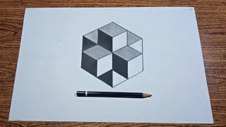 how to draw an impossible cube by simple drawing tutorial
