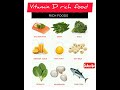 Vitamin D rich food