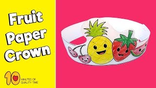 Fruit Paper Crown - Activity of Fruits for Kids