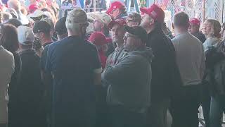 Crowds await President Trump in Wisconsin