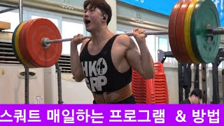 스쿼트 매일 하는 프로그램 /역도 선수 프로그램