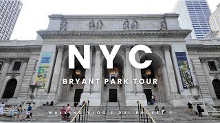 Explore with Isaac NYC🗽  Bryant Park Tour and View of the New York Public Library 4K | DJI Pocket 3