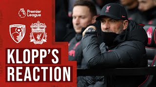 Klopp's Reaction: 'It was the opposite of the game we wanted ' | Bournemouth vs Liverpool