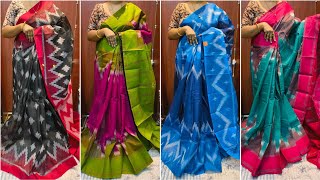 Bangladeshi Mercerised Ikkat Cotton Silk Saree || Wanna Buy? Tell me in Comment 👇