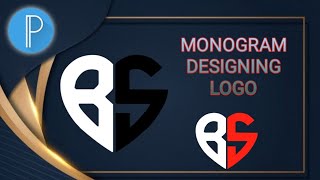 Heart Monogram Logo Design Tutorial in PixelLab | B S Logo Design | bhavin sarvaiya