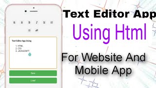 Building a Text Editor App Using HTML, CSS, and JavaScript | Step-by-Step Tutorial