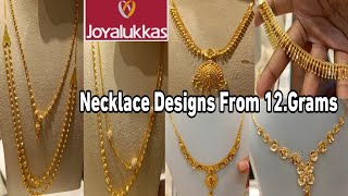Joyalukkas Daily Wear & Party Wear Gold Necklace Beautiful Designs with weight,