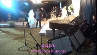 [웨딩연주,돌체뮤직] 롯데호텔월드, 결혼식웨딩연주 ♬ Stepping On The Rainy Street  ♬ 웨딩연주4중주