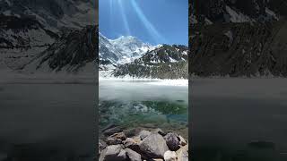 beautiful Gangapurna glacier lake, Manang Nepal #annapurnacircuittrek