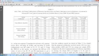 SD IEEE VLSI 2014 EFFICIENT INTEGER DCT ARCHITECTURES FOR HEVC