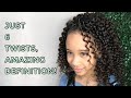 How to do 3 Strand Flat Twists for a BOMB Twistout!