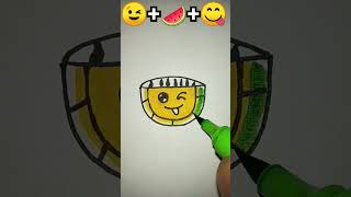 😉+🍉+😋=WOW 😮😳 satisfying creative mix emoji #emoji #emoji_whatsapp_status #wow #watermelon #awesome