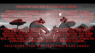 “In the end, it was a War Without Reason” (but perfectly synced and appropriately toned)