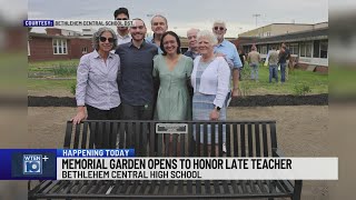 Memorial garden opens to honor late Bethlehem Central High School teacher