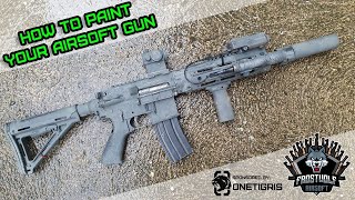 HOW TO PAINT YOUR AIRSOFT GUN | TUTORIAL | TM HK416