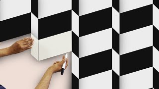 3D wall simple art paint design | Unique wall art | Bedroom 3D wall paint design | interior design