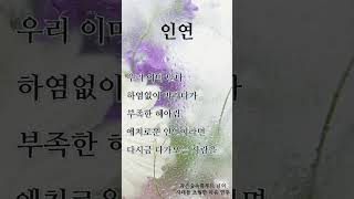 인연 쇼츠 #좋은글과동영상 #좋은글모음 #아름다운글