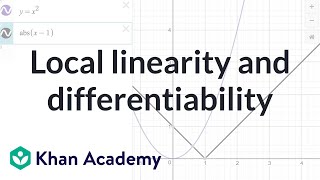 Local linearity and differentiability | Derivatives introduction | AP Calculus AB | Khan Academy