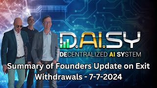 Daisy - Update on the Exit withdrawal payments