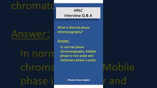 HPLC | HPLC interview question answer