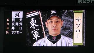 120630　大坂夏の陣　東軍　千葉ロッテマリーンズ　スタメン映像ビジョン