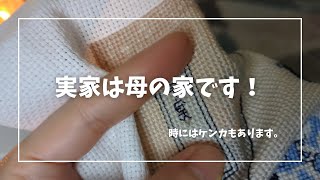 【#8】実家で母と二人暮らし、家事ってどうしてる？∣小さなケンカのお話∣刺繍