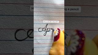 How To Write ‘April’ Using A Pencil