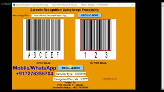 Barcode Recognition Using Python Project Source Code