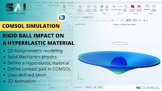 COMSOL Tutorial 11 | Rigid ball impact on a hyperelastic material | Impact analysis in COMSOL