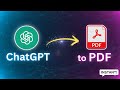 Save ChatGPT Conversation as PDF — No Extension or App Needed (2026)
