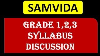 MP SAMVIDA GRADE 1,2,3 SYLLABUS DISCUSSION