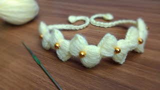 Easy hairband design |Headband hindi tutorial video |Woolen headband  |Crochet strip