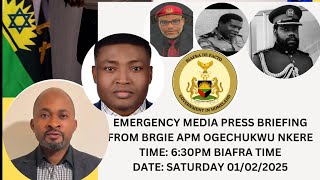 EMERGENCY MEDIA PRESS BRIEFING FROM BRGIE APM